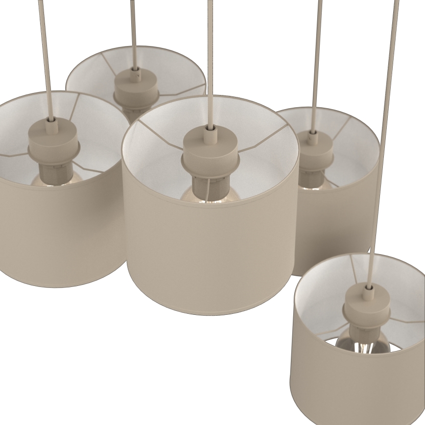 Pendelleuchte mit Kabel ARDEN 5xE27/15W/230V Ø 44 cm, beige
