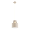 Pendelleuchte mit Kabel ASLI 1xE27/15W/230V beige