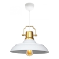 Pendelleuchte mit Kabel AYD 1xE27/40W/230V weiß/gold