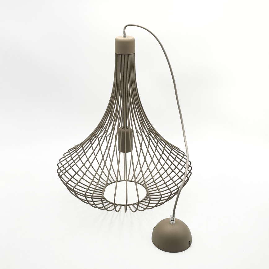 Pendelleuchte mit Kabel BALERINA 1xE27/15W/230V, beige