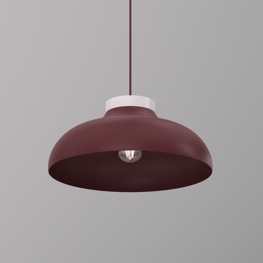 Pendelleuchte mit Kabel BASCA 1xE27/15W/230V Bordeaux/Creme