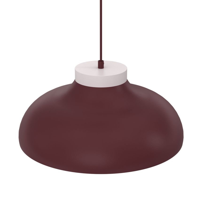 Pendelleuchte mit Kabel BASCA 1xE27/15W/230V Bordeaux/Creme