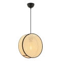 Pendelleuchte mit Kabel BIG DRUM 1xE27/60W/230V beige/schwarz