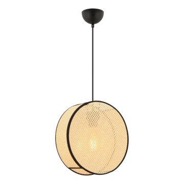 Pendelleuchte mit Kabel BIG DRUM 1xE27/60W/230V beige/schwarz