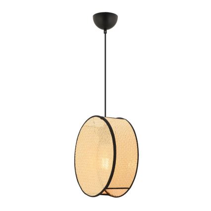 Pendelleuchte mit Kabel BIG DRUM 1xE27/60W/230V beige/schwarz