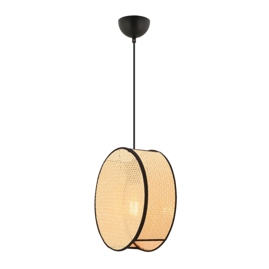 Pendelleuchte mit Kabel BIG DRUM 1xE27/60W/230V beige/schwarz