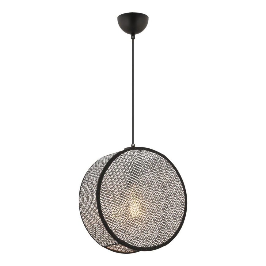 Pendelleuchte mit Kabel BIG DRUM 1xE27/60W/230V grau/schwarz
