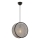 Pendelleuchte mit Kabel BIG DRUM 1xE27/60W/230V grau/schwarz