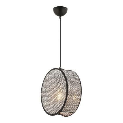 Pendelleuchte mit Kabel BIG DRUM 1xE27/60W/230V grau/schwarz