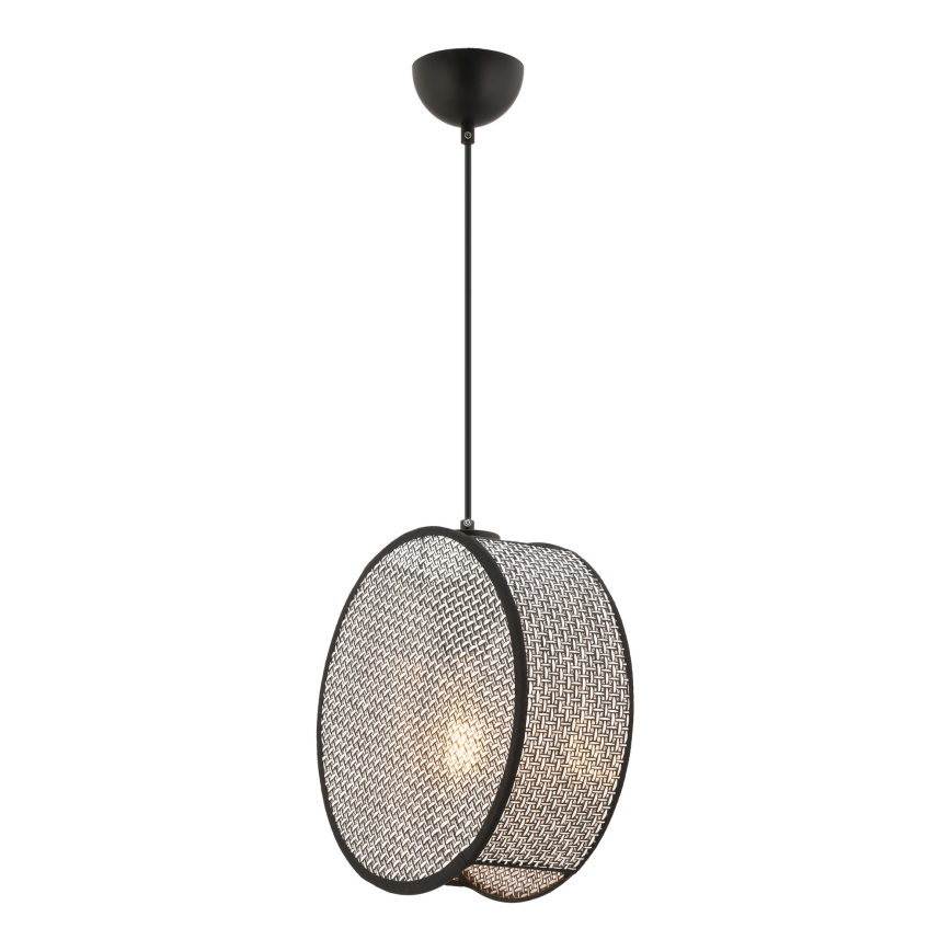 Pendelleuchte mit Kabel BIG DRUM 1xE27/60W/230V grau/schwarz