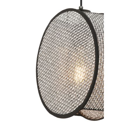 Pendelleuchte mit Kabel BIG DRUM 1xE27/60W/230V grau/schwarz