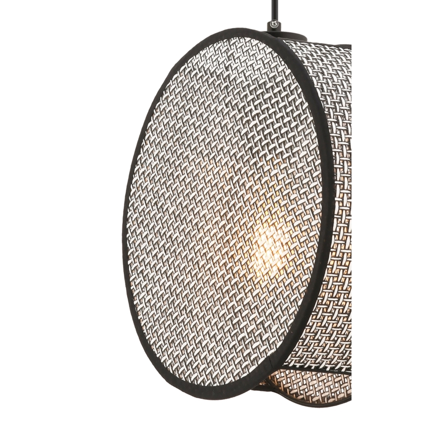 Pendelleuchte mit Kabel BIG DRUM 1xE27/60W/230V grau/schwarz