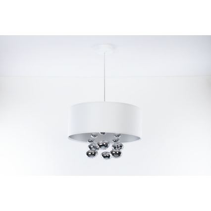 Pendelleuchte mit Kabel BUBBLE 1xE27/60W/230V, Durchmesser 50 cm, weiß