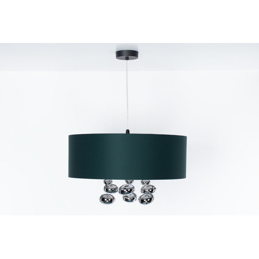 Pendelleuchte mit Kabel BUBBLE 1xE27/60W/230V Ø 40 cm grün