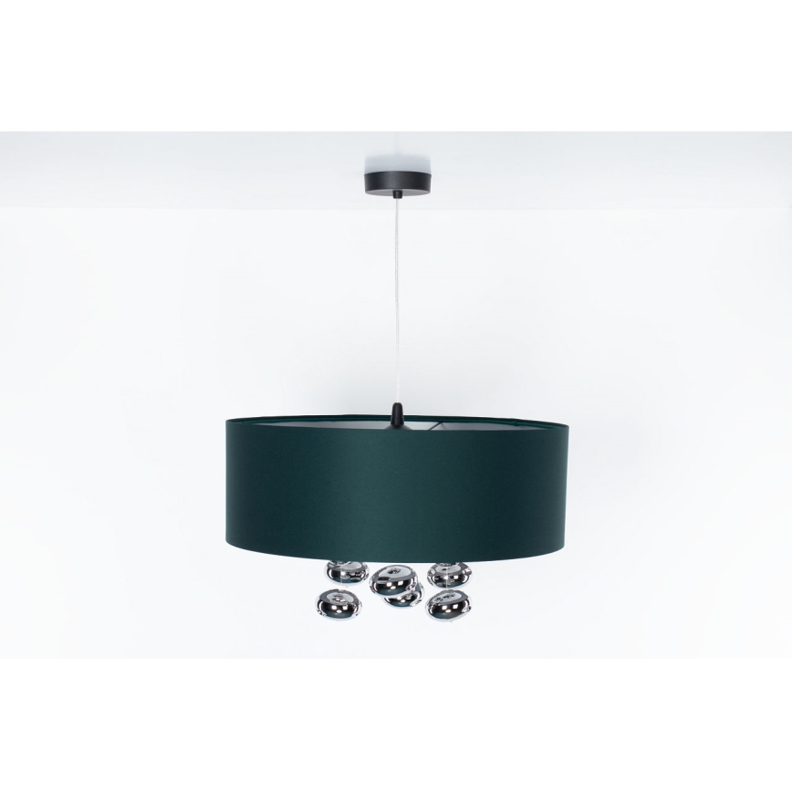 Pendelleuchte mit Kabel BUBBLE 1xE27/60W/230V Ø 40 cm grün