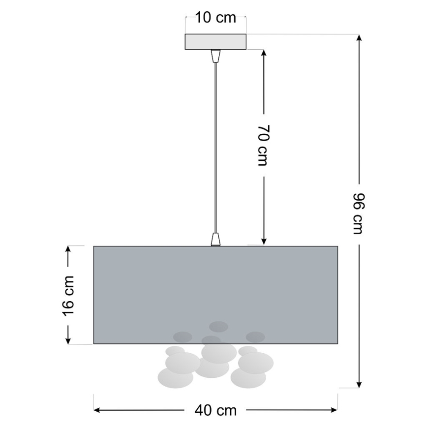 Pendelleuchte mit Kabel BUBBLE 1xE27/60W/230V Ø 40 cm grün