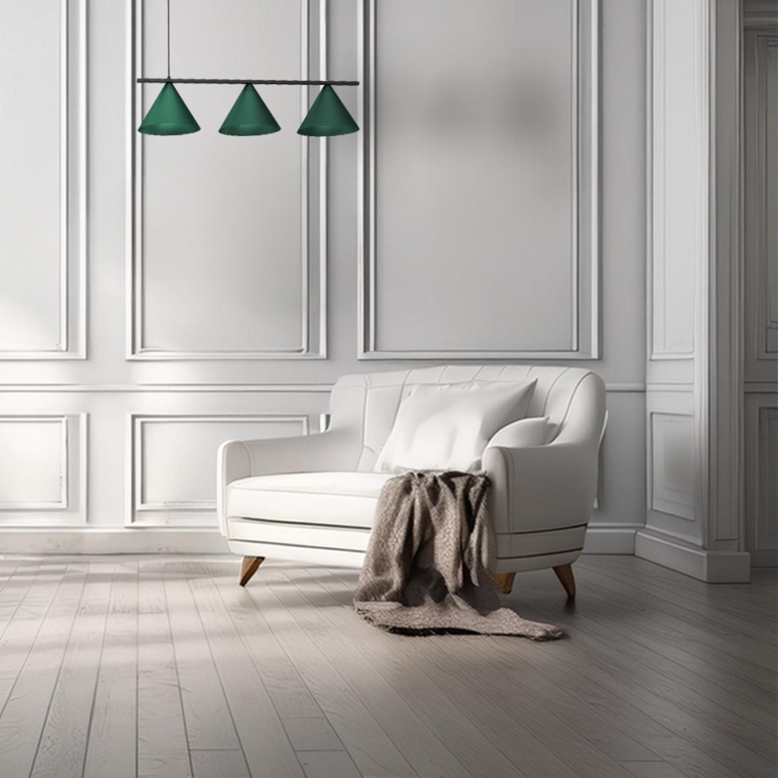 Pendelleuchte mit Kabel CAPITAL 3xGX53/15W/230V, grün