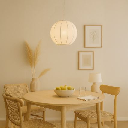 Pendelleuchte mit Kabel DANA 1x E27/15W/230V Ø 25 cm weiß