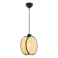 Pendelleuchte mit Kabel DRUM 1xE27/60W/230V beige/schwarz