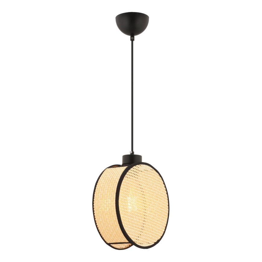 Pendelleuchte mit Kabel DRUM 1xE27/60W/230V beige/schwarz