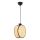 Pendelleuchte mit Kabel DRUM 1xE27/60W/230V beige/schwarz