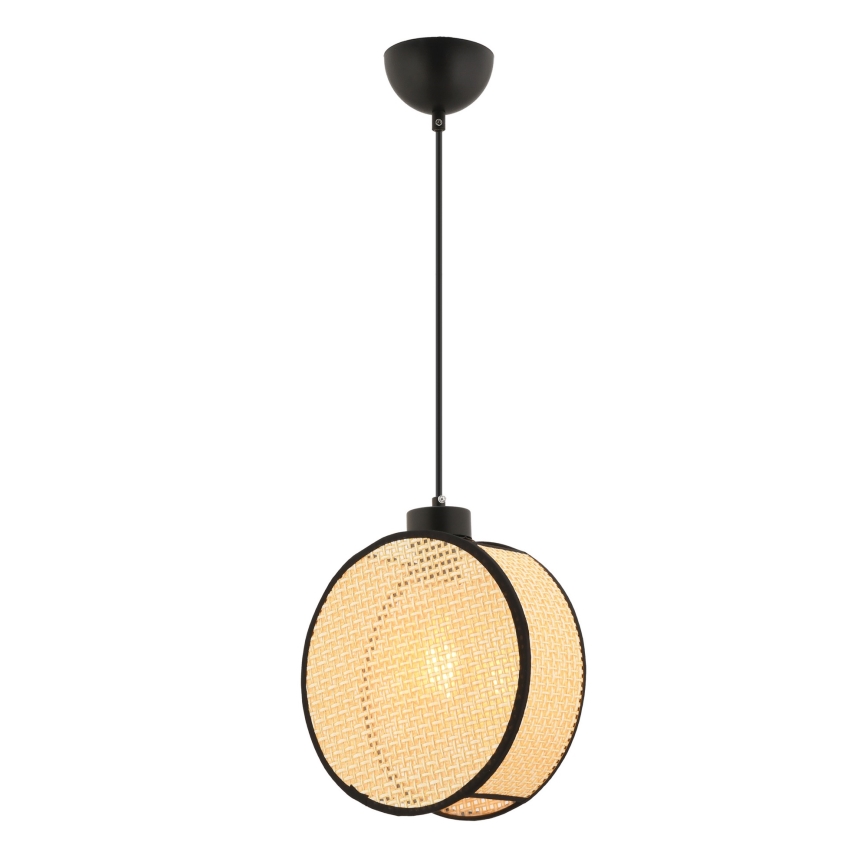 Pendelleuchte mit Kabel DRUM 1xE27/60W/230V beige/schwarz