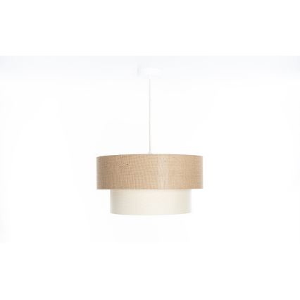 Pendelleuchte mit Kabel DUO 1xE27/60W/230V Ø 40 cm Beige/Creme