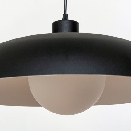 Pendelleuchte mit Kabel ECLIPSE 1xE27/15W/230V schwarz/weiß