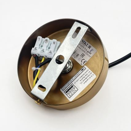 Pendelleuchte mit Kabel HECTOR 1xE27/15W/230V weiß/messing Ø 20 cm