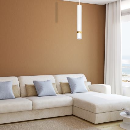 Pendelleuchte mit Kabel JOKER 1xGU10/25W/230V weiß/gold