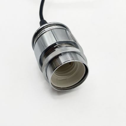 Pendelleuchte mit Kabel JULL 1xE27/15W/230V glänzender Chrom/transparent
