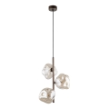 Pendelleuchte mit Kabel LAVA 3xG9/8W/230V Bronze/rauchiges Beige