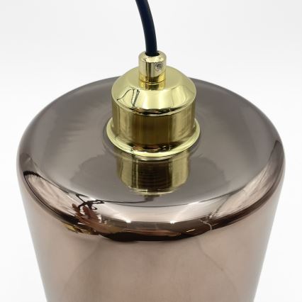 Pendelleuchte mit Kabel LIAH 1xE27/15W/230V gold/rauchbraun