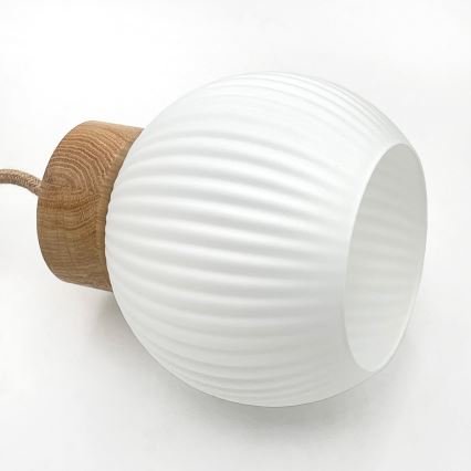 Pendelleuchte mit Kabel LOOMIS 3xE27/15W/230V 83 cm beige/Eiche