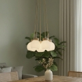 Pendelleuchte mit Kabel LOOMIS 5xE27/15W/230V 130 cm beige/Eiche