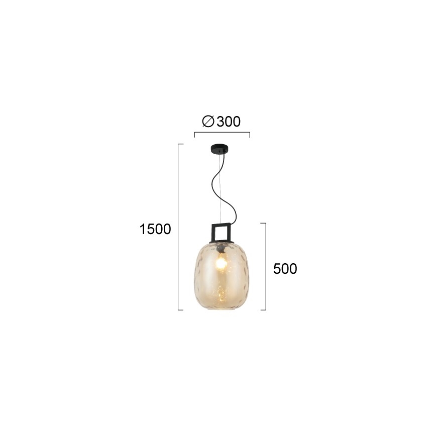 Pendelleuchte mit Kabel LUCY 1xE27/40W/230V rauchbeige