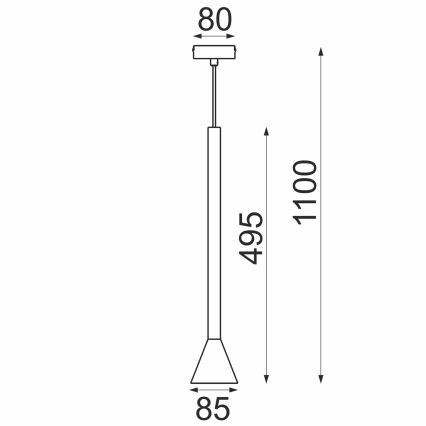 Pendelleuchte mit Kabel MAZZO 1xGU10/8W/230V beige
