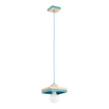 Pendelleuchte mit Kabel MIKO 1xE27/15W/230V Mint/Beige