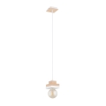 Pendelleuchte mit Kabel MIKO 1xE27/15W/230V weiß/beige