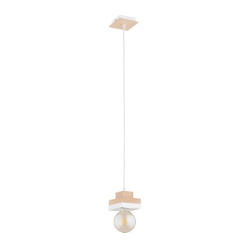 Pendelleuchte mit Kabel MIKO 1xE27/15W/230V weiß/beige