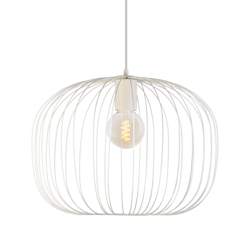 Pendelleuchte mit Kabel OVELLA 1xE27/15W/230V Ø 46 cm cremefarben