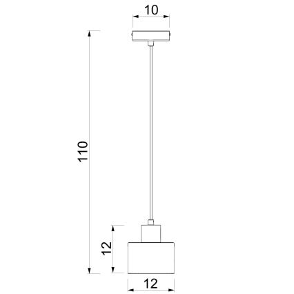 Pendelleuchte mit Kabel PARKLA 1xE27/15W/230V beige