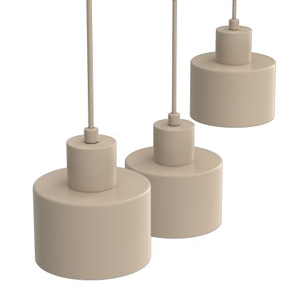 Pendelleuchte mit Kabel PARKLA 3xE27/15W/230V beige