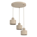 Pendelleuchte mit Kabel PARKLA 3xE27/15W/230V beige