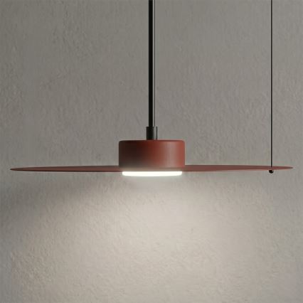 Pendelleuchte mit Kabel PIATTO 1xGX53/15W/230V Ø 35 cm weinrot