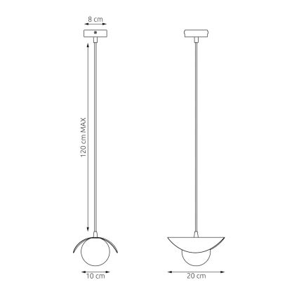 Pendelleuchte mit Kabel RITUAL 1xG9/8W/230V beige