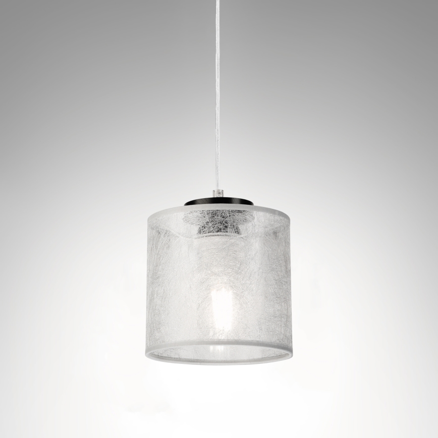 Pendelleuchte mit Kabel ROSA 1xE27/60W/230V schwarz/grau