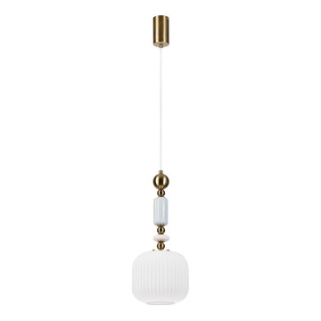 Pendelleuchte mit Kabel ROYAL 1xE27/15W/230V Gold/Weiß
