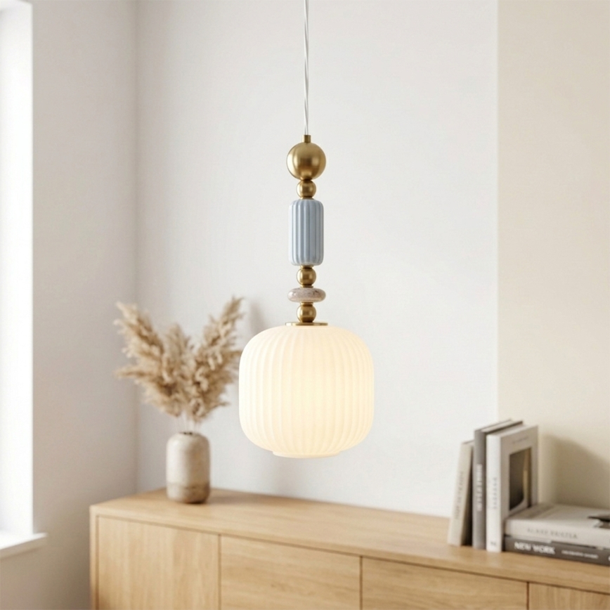 Pendelleuchte mit Kabel ROYAL 1xE27/15W/230V Gold/Weiß