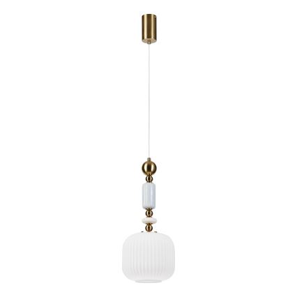 Pendelleuchte mit Kabel ROYAL 1xE27/15W/230V Gold/Weiß